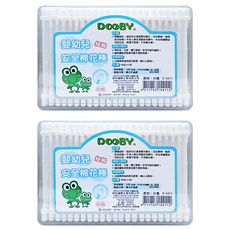 DOOBY 大眼蛙 嬰幼兒細軸安全棉花棒, 88支, 2盒