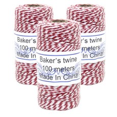 E Home Baking 麻繩 3入, 紅色, 100m, 1套