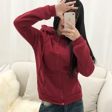PEONIST 女性立領基本款寬鬆連帽拉鍊外套