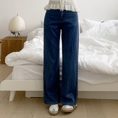 Planday 女款天絲涼感隱藏鬆緊帶彈性牛仔褲 一般款