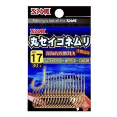 SAME 莎美 丸セイゴネムリ 魚鉤 SSH-093BQ-S 17 莎美銀, 30入, 1個