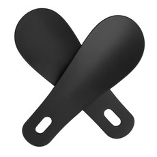 피피홈리빙 스테인레스 미니 휴대용 구두주걱, 블랙, 2개