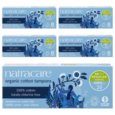 나트라케어 탐폰 논어플리케이터 체내형생리대, 레귤러, 20개입, 5개
