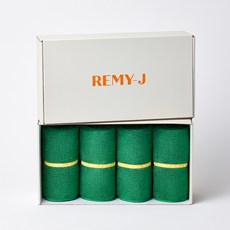 RemyJ Tree 毛巾 250g 40支 粉梳棉 4入, 綠色, 1套