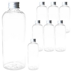 Glassdomae DT400 透明飲料容器 鋁製銀色蓋, 400ml, 8個