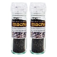 Macro 天然黑胡椒調味研磨罐, 50g, 2瓶