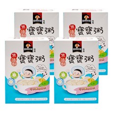 QUAKER 桂格 寶寶粥 干貝雞肉 無添加 6個月以上 4包, 600g, 4盒