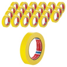 DADA 彩色紙膠帶 黃色 20 mm x 20 m, 24個