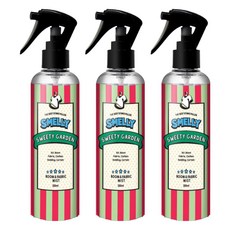 Smelly 室內與織物芳香噴霧, 250ml, 3個, 甜蜜花園