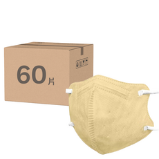 順易利 幼童3D立體口罩 11.2 x 9cm, 米棕色, 30片, 2盒