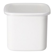 日式加厚琺瑯方形保鮮盒 深盒 CALF0121MWT, 1 個容器 + 1 個蓋子, 1個