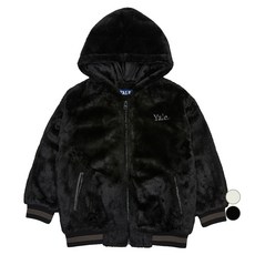 YALE KIDS 青少年兒童款 Logo 仿貂毛連帽外套 YJCTHZD43178