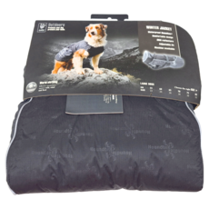 Hurtta 保暖機能性外套, 防水防風透氣, 3M反光, 可調節腰圍, 方便穿戴, 55號, 黑色, 1個