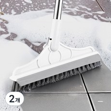 Clover商社角度調節多功能浴室清掃刷, 白色, 2個