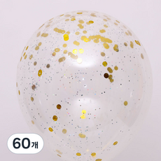 컨페티벌룬 스타링 30cm, 골드, 60개