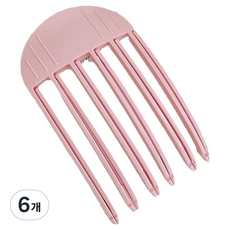 Allwally髮根蓬鬆夾 髮縫 大型尺寸 TSP2509, 粉紅色, 6個