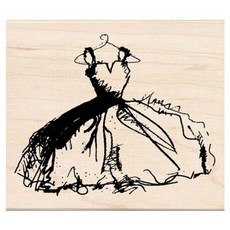 木頭印章 洋裝款, 混色, 單色, 1份