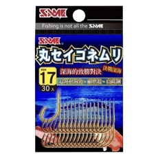 SAME 莎美 丸セイゴネムリ 德用魚鉤 SSH-092BQ-N 金色, 1組, 30入