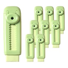 圓形滑動橡皮擦, 9個, 綠色