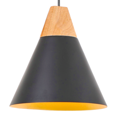 北歐風簡約餐廳吊燈 線長100cm KC2244-38, 黑色, 1個