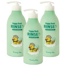 Funny Pia 幼兒用Happy Duck潤髮乳 草莓香, 3個, 500ml