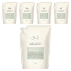 Bebesup 嬰兒家用洗衣精 微風花園香 補充包, 1L, 5個