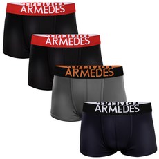 ARMEDES 男款LOGO印花拼色4角內褲組 AR-04 4入