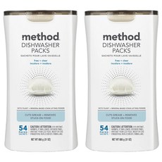 method 潔淨三效聰明洗碗球 無香料 54顆 碗盤清潔最佳選擇, 880g, 2罐