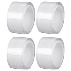 KHOHIMO 多用途矽膠雙面膠帶 5cm x 3m 4W113, 透明, 4個