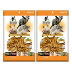 Pet Village 魔法村 營養高鈣黃金蛋白黃粉蟲 寵物鼠 蜜袋鼯 刺蝟 爬蟲 觀賞魚鳥適用, 35g, 2包