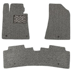 HL萬都 多彩邊緣加寬立體緩衝線圈汽車腳踏墊 第1排+第2排套組, EV4 2025年03月, 灰色