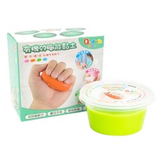 Q-doh 有機矽職能黏土 - 適用於3歲以上兒童 SGS檢驗 通過美國FDA, 草綠色, 60g, 1個