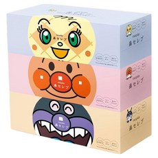 王子製紙 nepia 麵包超人保濕面紙180抽 鼻子專用 盒裝面紙 保濕柔嫩, 3包, 1組