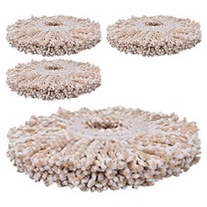 BOOJA58 全鋼製替換拖把布補充包, 4個