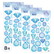 Petit Crystal 貼紙, 藍色 (DA5327), 8個