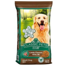 CLASSIC PETS 加好寶 成犬/中大型犬專用 乾狗糧, 15kg, 1袋, 羊肉口味