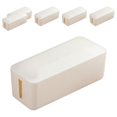 THE ZAKKA 最佳簡約電線收納盒 M, 6個, 白色