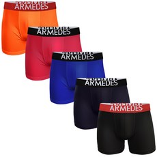 ARMEDES 男性機能性長版四角內褲 5件組