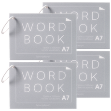 2Youngdesign 無線A7環單字卡 60張, 4個, 灰色