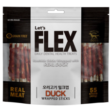 렛츠플렉스 강아지 밀크껌, 오리고기맛, 400g, 1개