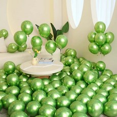 P&B UNITY 金屬圓形氣球 30cm 50入, 08 水果綠, 1個