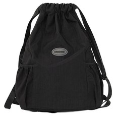 SORIDAL Forty 輕量束繩旅行運動束口後揹包, 黑色