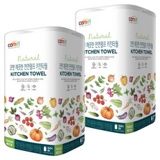코멧 깨끗한 천연펄프 키친타월, 150매, 16개