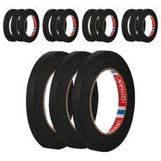 iQIHAN DADA 紙膠帶 15mm x 15m, 15個, 黑色