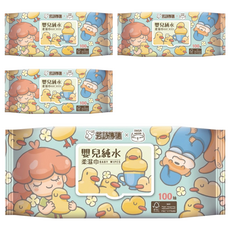 fastrend 芳詩傳德 X Duga&Hook 超純水柔濕巾 嬰兒適用 掀蓋式, 100張, 4包