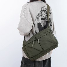 MEICHEL Pilling 雙口袋旅行斜背包 10566, 卡其色