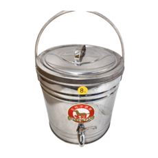 生旺 不鏽鋼保溫保冷茶桶 附水龍頭, 8L, 1個