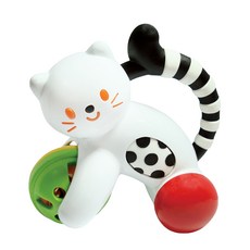 Toyroyal 樂雅 小貓 寶寶手搖鈴 嬰幼兒玩具, 1個