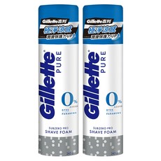 Gillette 吉列 台灣公司貨 冰涼清爽型刮鬍泡, 245g, 2罐