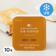 GANSIK 두부 티라미수 인절미 (냉동), 90g, 10개